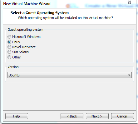 New virtual machine wizard